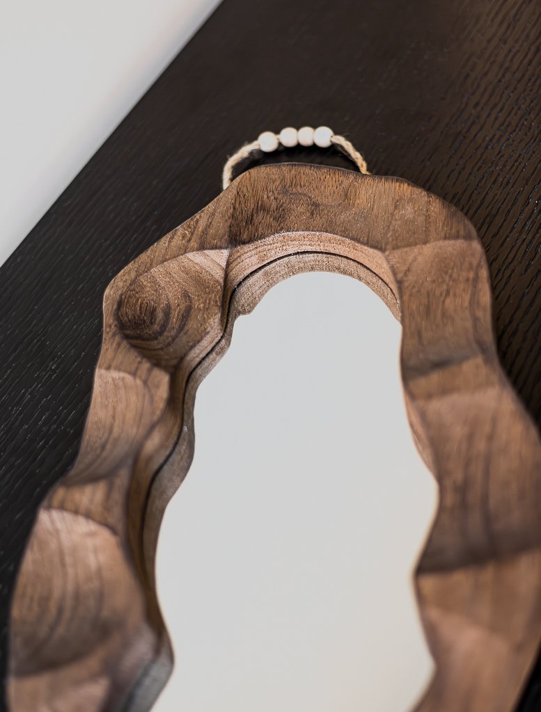 Espejo Orgánico de Madera de Kiri